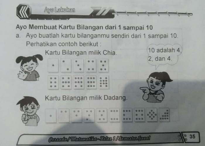 Wali Murid di Baturraden Banyumas Sesalkan Isi Buku LKS Kelas 1 SD Memuat Gambar Permainan Domino