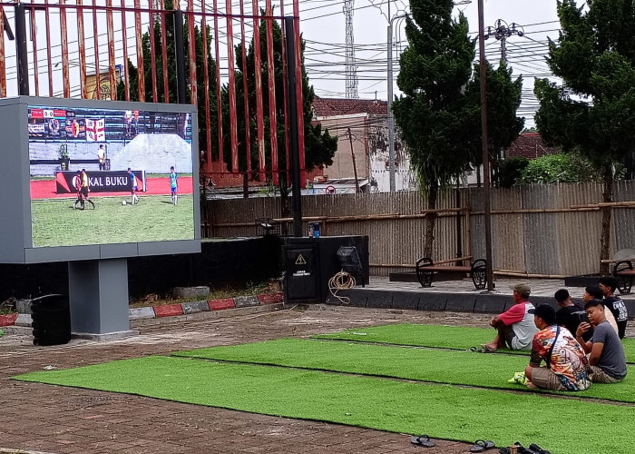 Pendukung Persibangga Antusias Nobar Persibangga Lawan PPSM