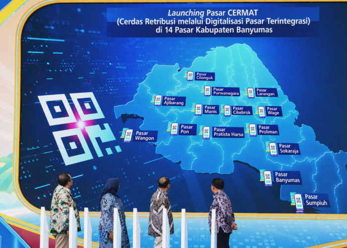 14 Pasar Banyumas Menuju Digital, Retribusi Pedagang Dialihkan ke Sistem QRIS