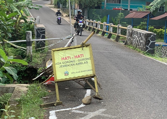 Gorong-Gorong Jembatan di Pangebatan Amblas, Warga Khawatir Kondisi Memburuk