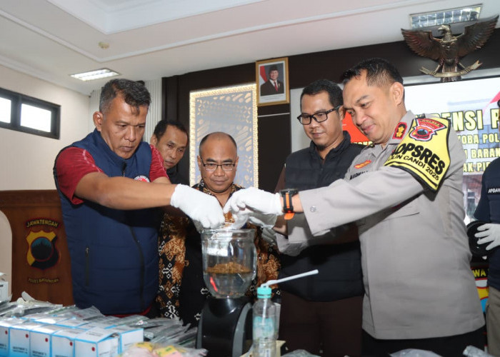 14 Gram Sabu dan Tembakau Sintetis Dimusnahkan Polres Banjarnegara, Delapan Orang Ditetapkan Tersangka