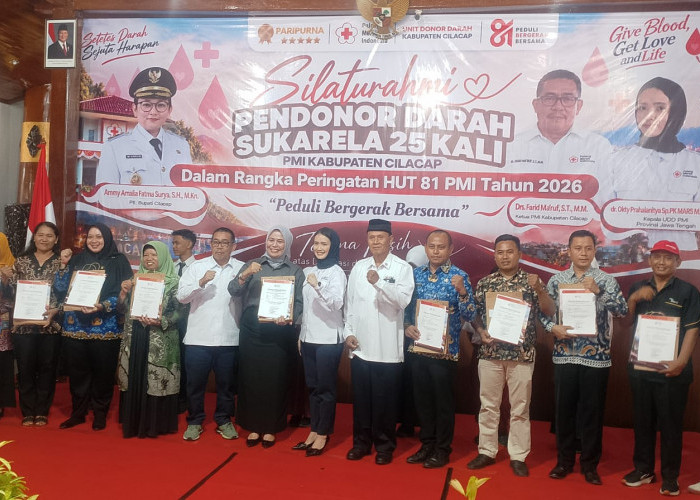 25 Kali Donor Darah, PMI Cilacap Apresiasi Pejuang Kemanusiaan