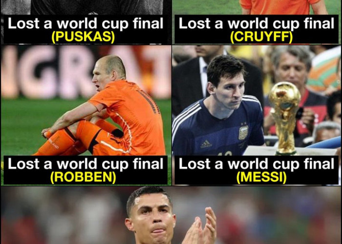 Ronaldo Trending Usai Messi Juara Dunia, Berikut Meme yang Beredar di Medos 