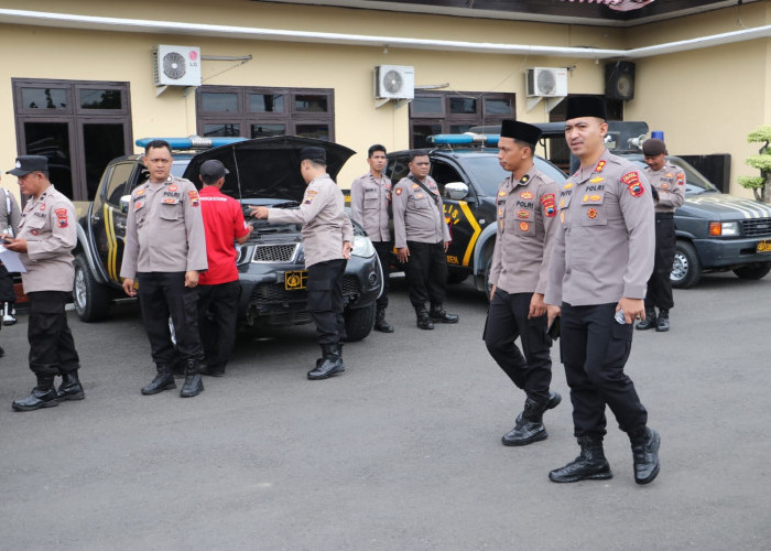 Polres Gelar Cek Kesiapan Kendaraan Patroli Polsek Jajaran