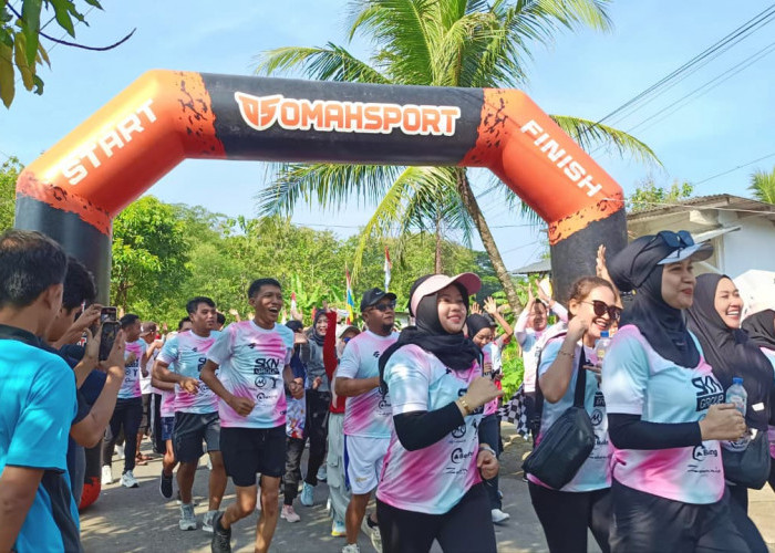 Halal Bihalal, Anggota HIPMI Kebumen Diajak Lari di Pegunungan