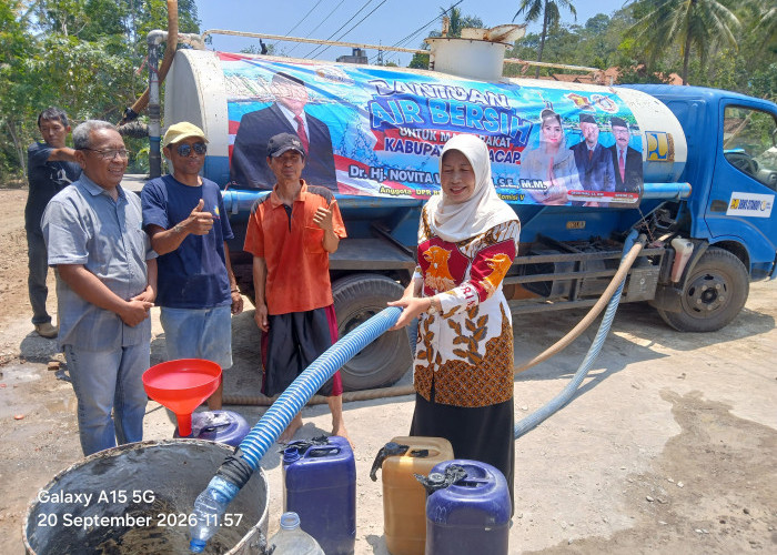 Kemarau Melanda, Bantuan Air Bersih Ringankan Warga Prapagan Cilacap