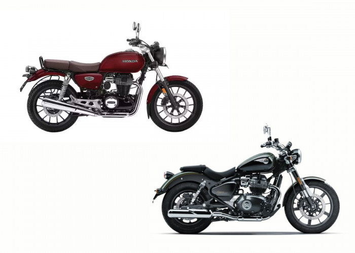 Adu Motor Cruiser Premium! Honda H’ness CB350 vs Royal Enfield Meteor 350, Mana yang Lebih Unggul?