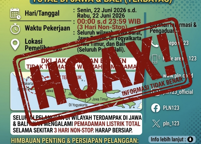 PLN Tegaskan Isu Blackout Jawa-Bali Hoaks