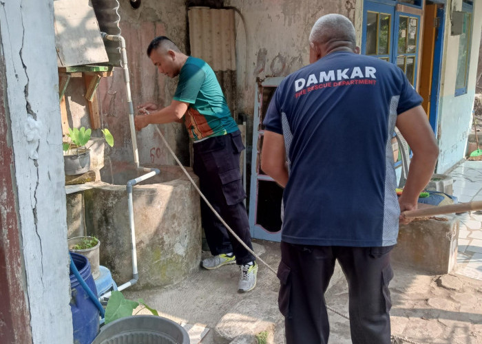 Kucing Terjebak di Sumur, Damkar Cilacap Turun Tangan