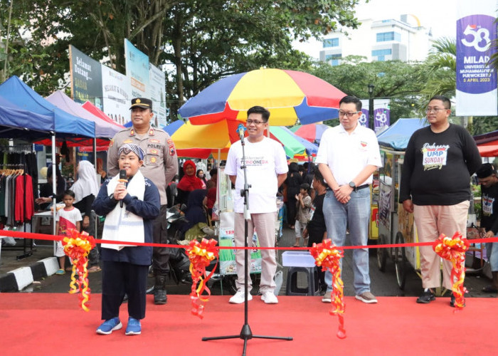 Begini Saat Da’i Cilik SD UMP, Berikan Tausiyah di Pasar Ramadan