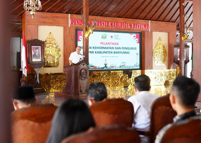 Pengurus PMI Banyumas Dilantik, Tekankan Pengabdian Kemanusiaan