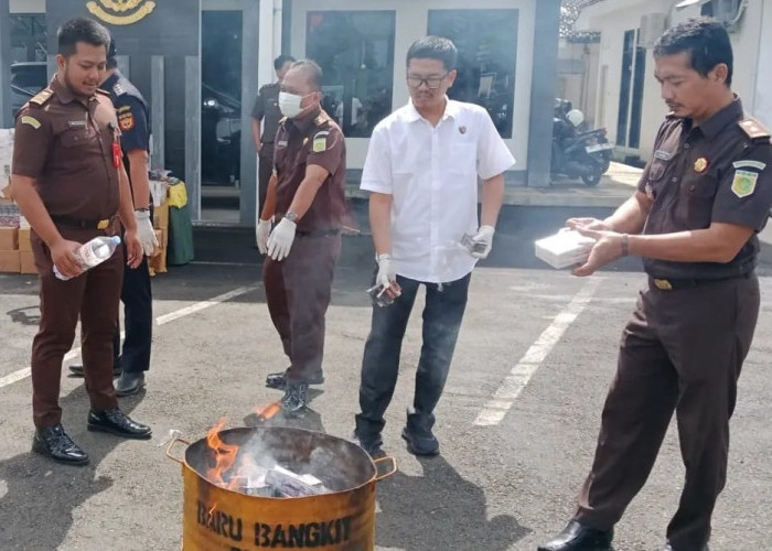 Kejaksaan Negeri Banjarnegara Musnahkan 273 Ribu Batang Rokok Ilegal, Negara Rugi Rp 260 Juta