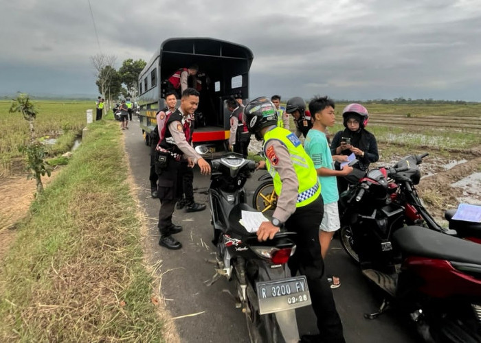 67 Sepeda Motor Berhasil Diamankan dalam Razia Balap Liar di Kaligondang Purbalingga