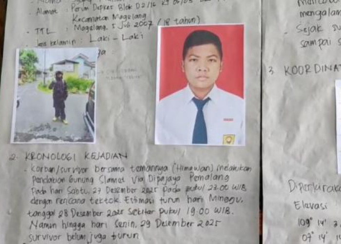 Pendaki Asal Magelang Ditemukan Meninggal Dunia, Dievakuasi Melalui Pos Pendakian Gunung Malang Purbalingga