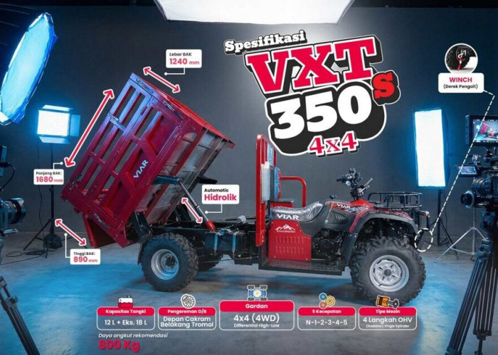 Punya Bak Besar dan 4x4, Ini Alasan Viar VXT 350 S Cocok untuk Perkebunan