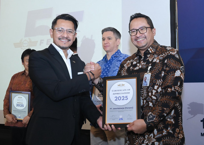 Terima Penghargaan INACA,Jasa Raharja Perkuat Komitmen pada Keselamatan Penerbangan Nasional