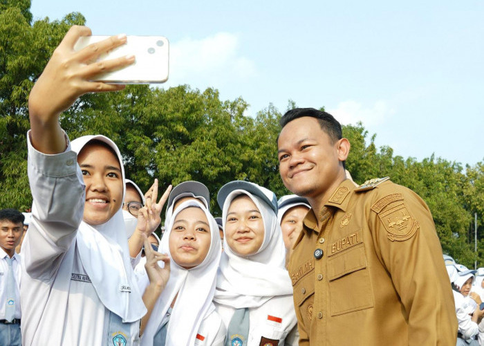 Jadi Pembina Apel, Mas Bupati Dorong Siswa Selalu Berprinsip