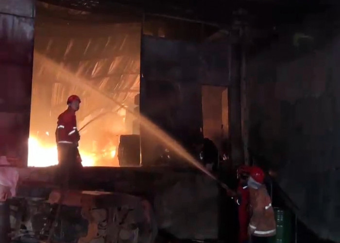 Api Pabrik Kayu Lapis di Ajibarang Membara 17 Jam, Kebakaran Menghanguskan Area Produksi PT ACS