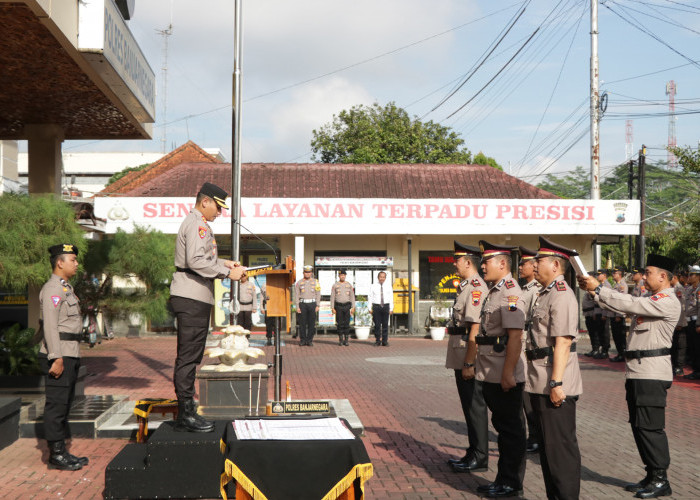 Sertijab Rotasi Tiga Jabatan Kapolsek di Banjarnegara  