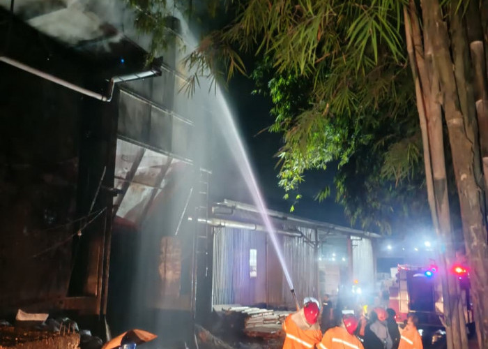 Kebakaran Pabrik Kayu Kalibagor Banyumas, Cerobong Terbakar Tengah Malam