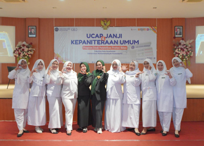 94 Mahasiswa Profesi Bidan FIKES UMP Ikuti Ucap Janji, Siap Mengabdi untuk Kesehatan Masyarakat