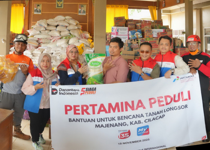 Pertamina Hadir dan Peduli, Salurkan Bantuan Logistik untuk Korban Longsor Majenang