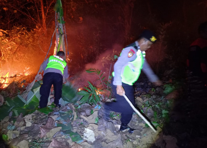 Kebakaran Lahan jati di Ayah Mengarah ke Permukiman