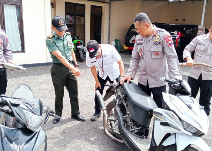 Razia di Sekolah, Polisi Temukan 24 Sepeda Motor Gunakan Knalpot Tidak Sesuai Spesifikasi