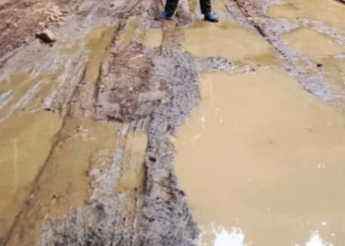 Jalan Kamulyan–Watuagung Banyumas Kembali Berlumpur, Anggaran Aspal di Titik Longsor Belum Tersedia