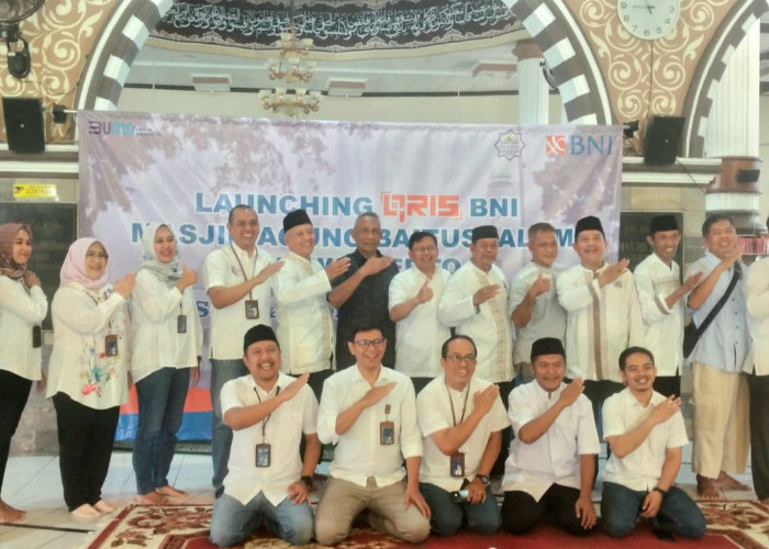 BNI Mudahkan Sedakah Secara Digital, Launching QRIS BNI di Masjid Agung Baitussalam 