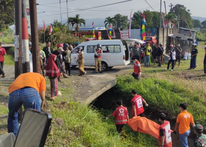 Pria Ditemukan Meninggal di Saluran Irigasi Jalan Nasional III Km 98 Kelurahan Jatiluhur