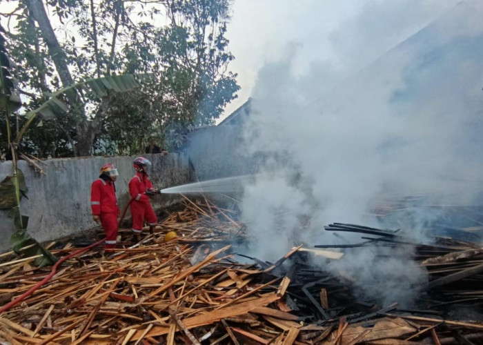 Diduga Akibat Putung Rokok, Tempat Penggergajian Kayu di Dayeuhluhur Cilacap Terbakar