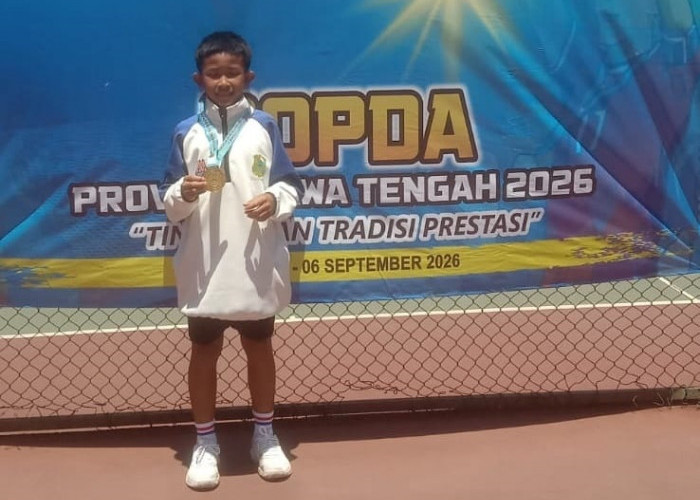 Rafas Putra, Petenis Cilik Banjarnegara Peraih Emas POPDA yang Ingin Harumkan Nama Indonesia