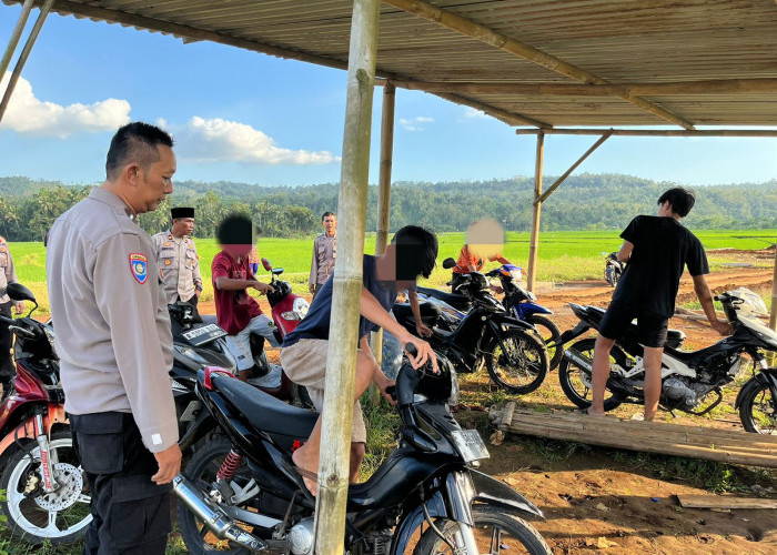 Razia Balap Liar, 14 Sepeda Motor Diamankan Polsek Karangmoncol