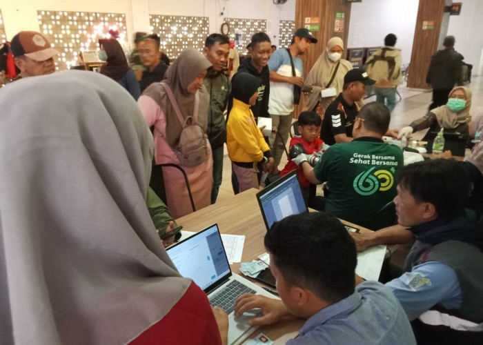 Cek Kesehatan Gratis Diserbu Pemudik, Layanan Balik di Terminal Bulupitu Purwokerto Ramai