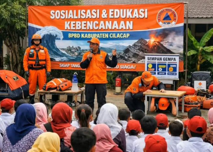 Hingga April 2026, Capaian Edukasi Kebencanaan di Cilacap Tembus 144 Persen
