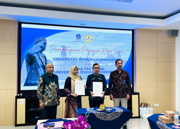 Perkuat Kolaborasi Akademik Berbasis Teknologi, UT Purwokerto dan Fakultas Teknik Unsoed Resmikan Kerja Sama