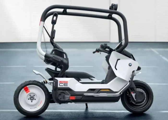 Unik! Motor Listrik Futuristik BMW Vision CE Bawa Roll Cage Penuh Gaya