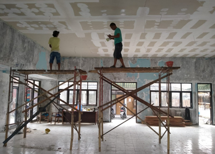 Perbaikan Aula Bantarsoka di Purwokerto Barat Dikebut, Progres Capai 50 Persen, Ditarget Rampung Lebih Cepat