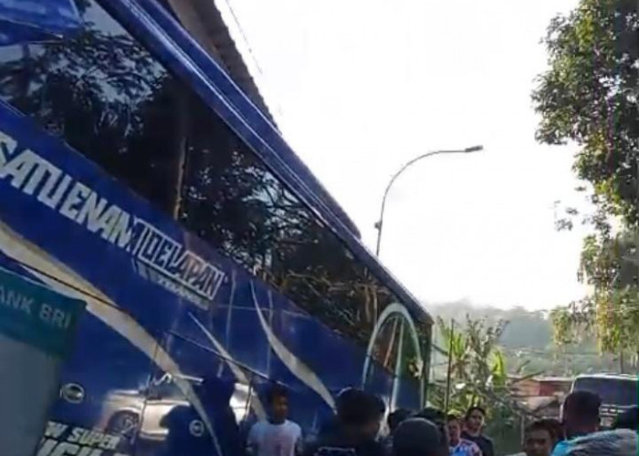 Kecelakaan Kembali Terjadi di Karangreja, Bus Menabrak Toko Bangunan