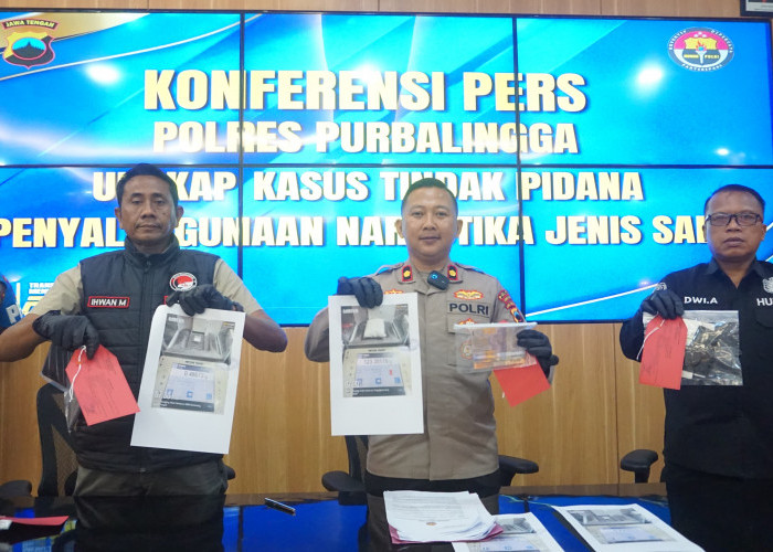 Polres Purbalingga Tangkap Pengedar, 130,92 Gram Sabu Diamankan di Kalimanah