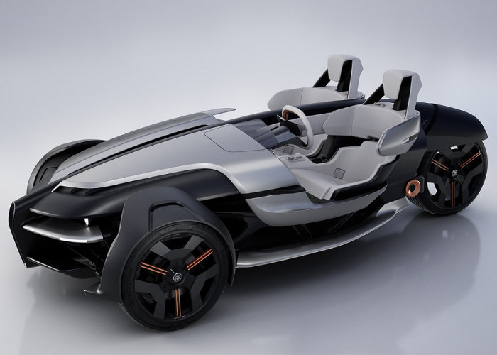 UNIK! Mengenal Desain Motor Listrik Yamaha Tricera, Roda Tiga dengan Tampilan Futuristik yang Mewah