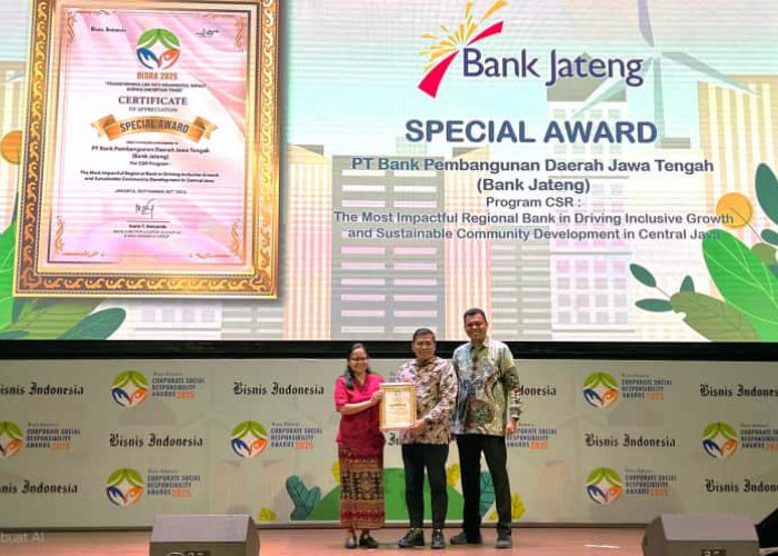 Bank Jateng Peroleh Penghargaan BISRA 2025 Berkat Program CSR Berkelanjutan