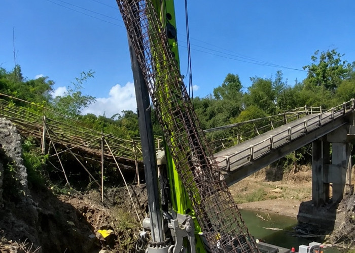 Perbaikan Jembatan Lopasir Banyumas Dikebut, Akses Warga Ditarget Pulih Tahun Ini