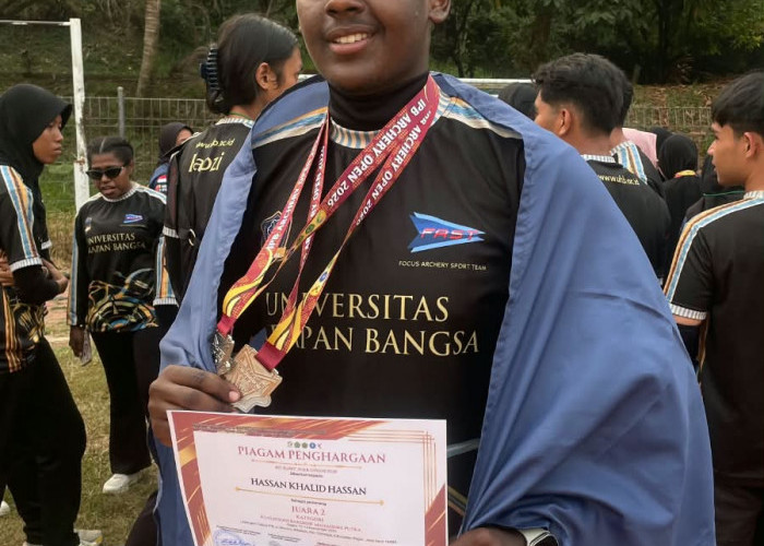 Mahasiswa UHB Asal Sudan Hassan Khalid Koleksi Tujuh Medali Panahan Sepanjang 2026