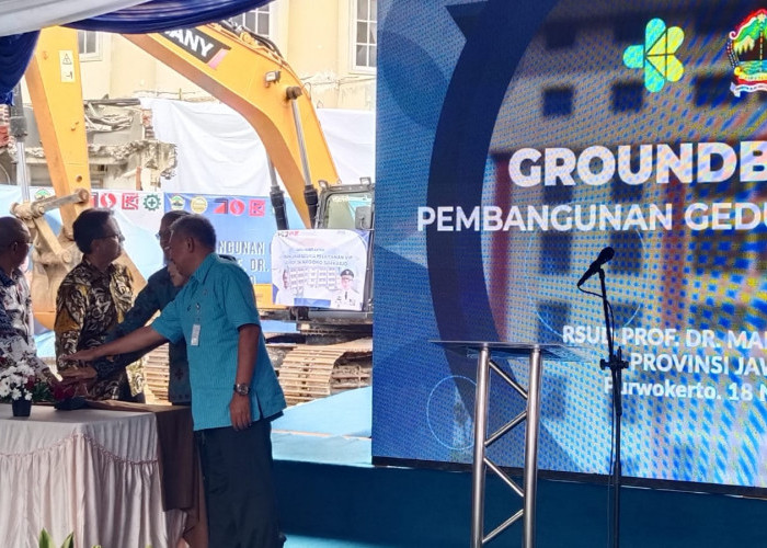 Groundbreaking Pembangunan Gedung Pelayanan VIP RSUD Margono Soekarjo Dimulai