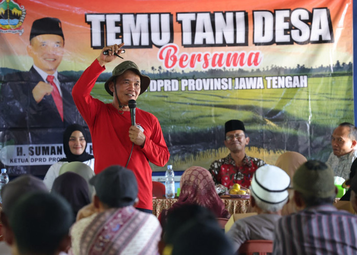 Temu Tani di Jatisawit, Ketua DPRD Jateng Sumanto Soroti Mandeknya Regenerasi Petani