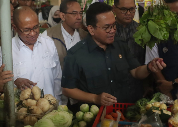Mendag Pantau Harga Pangan di Pasar Manis Purwokerto, Cabai hingga Daging Ayam Dinilai Masih Stabil