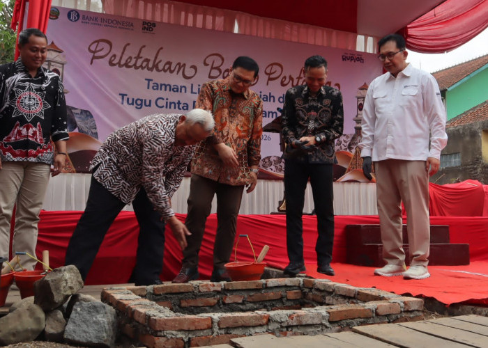 BI Banyumas Bangun Tugu CBP Dari Limbah, Taman Literasi Manfaatkan Leruk Uang Dan Abu PLTU