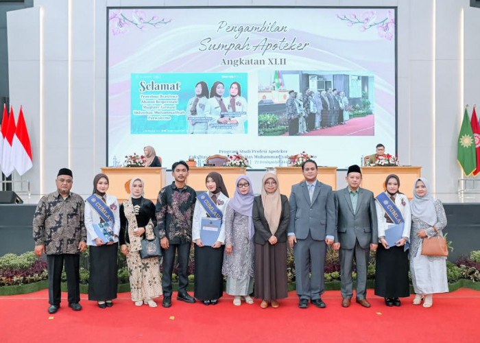 Sumpah Apoteker Angkatan XLII Fakultas Farmasi UMP, 120 Apoteker Baru Siap Mengabdi. 